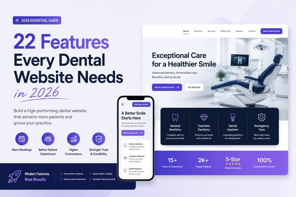 22 dental website features every practice needs in 2026 checklist