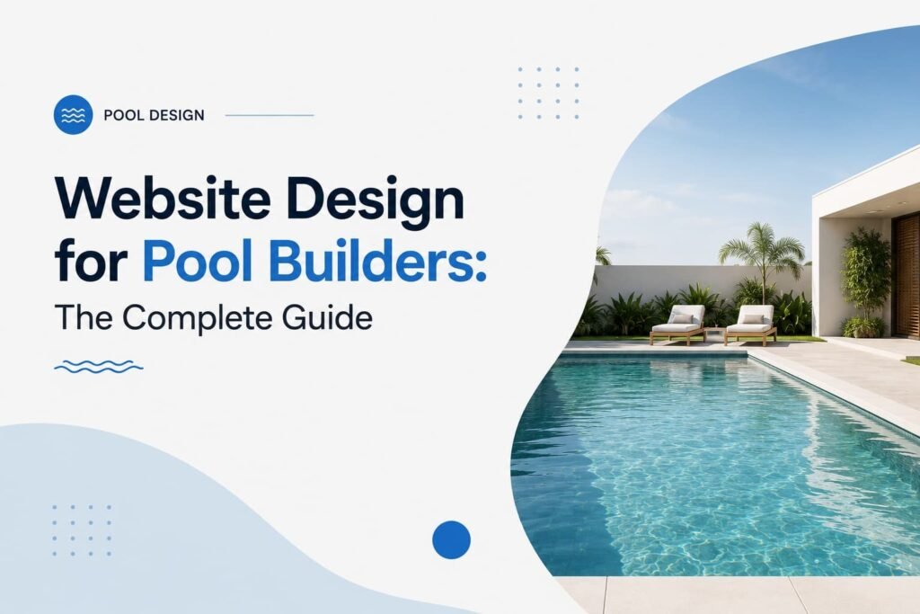 Website Design for Pool Builders: The Complete Guide 1 Complete guide to professional website design for pool builders to showcase work build trust and generate more qualified leads - Naxified