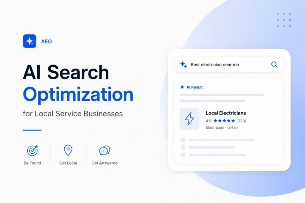 Guide to AI search optimization for local service businesses to get found online appear in AI results and attract more local customers - Naxified